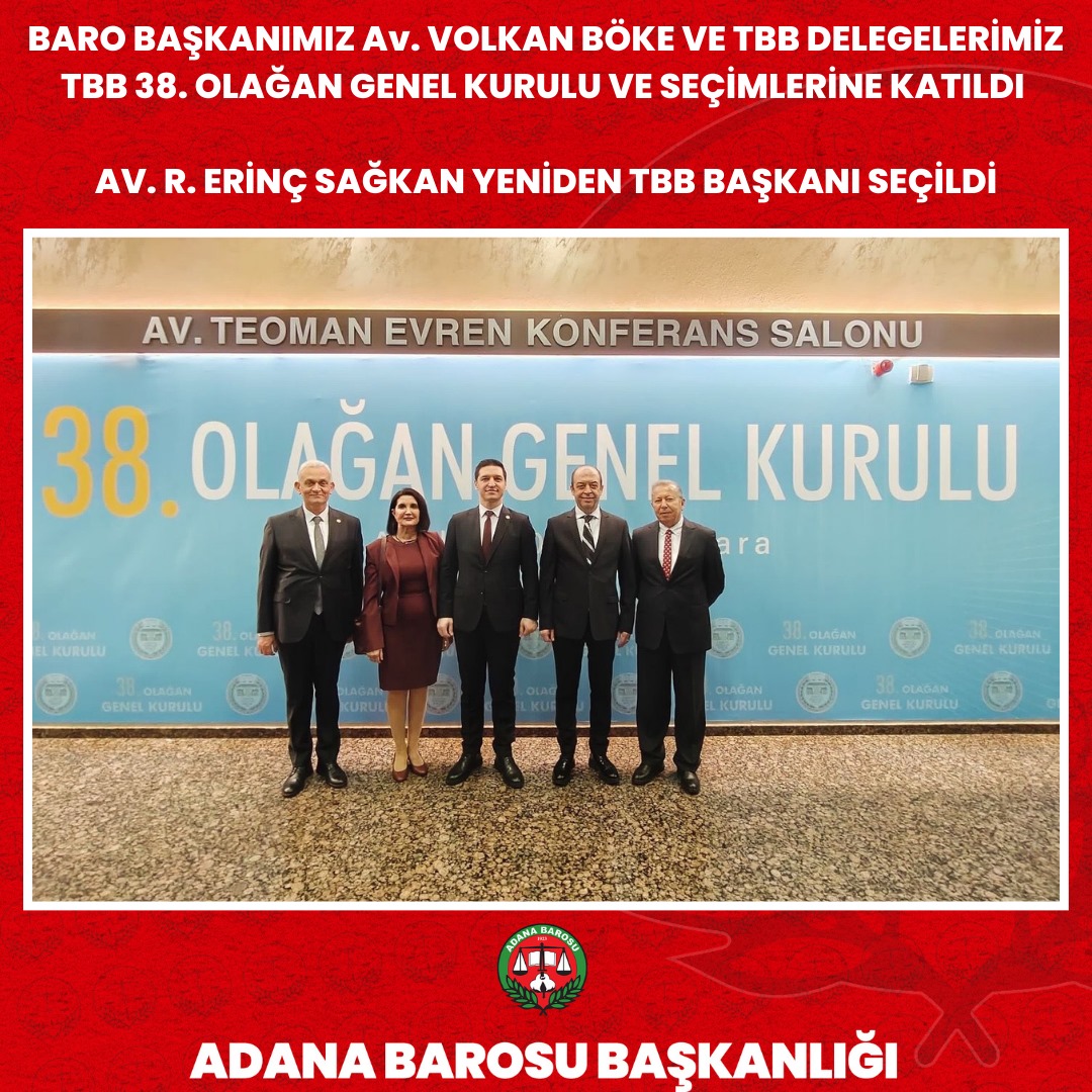 BARO BAŞKANIMIZ Av. VOLKAN BÖKE VE TBB DELEGELERİMİZ TBB 38. OLAĞAN GENEL KURULU VE SEÇİMLERİNE KATILDI