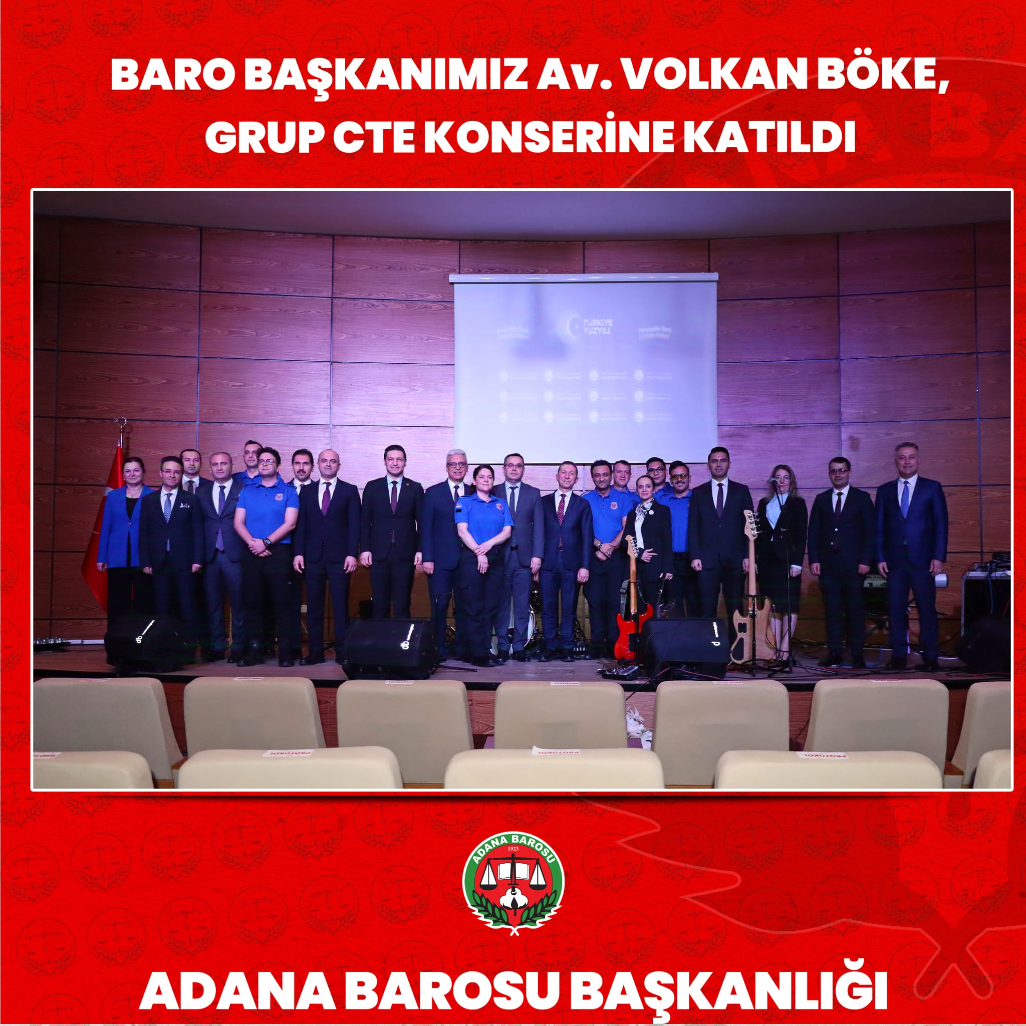 BARO BAŞKANIMIZ Av. VOLKAN BÖKE, GRUP CTE KONSERİNE KATILDI