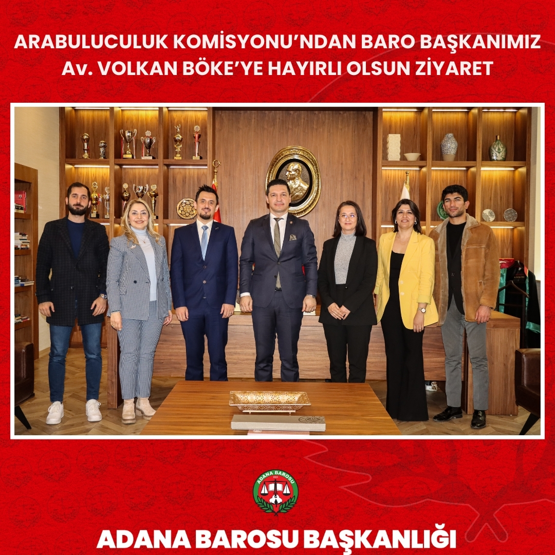 BAROMUZ ARABULUCULUK KOMİSYONU’NDAN BARO BAŞKANIMIZ Av. VOLKAN BÖKE’YE HAYIRLI OLSUN ZİYARETİ
