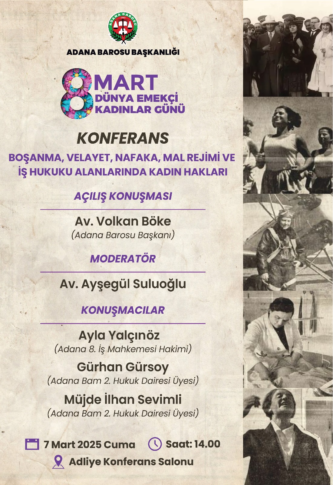 8 MART DÜNYA EMEKÇİ KADINLAR GÜNÜ NEDENİYLE KONFERANS DÜZENLENECEKTİR