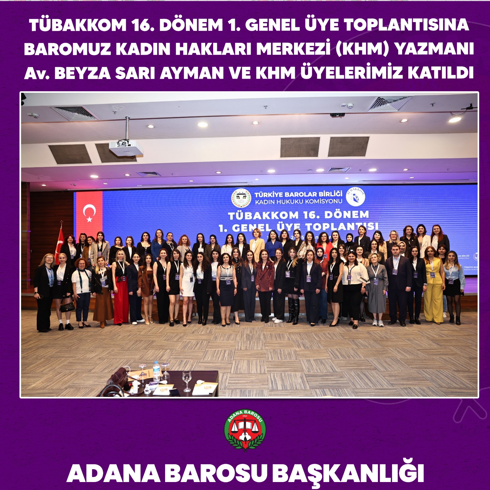TÜBAKKOM 16. DÖNEM 1. GENEL ÜYE TOPLANTISINA BAROMUZ KADIN HAKLARI MERKEZİ (KHM) YAZMANI Av. BEYZA SARI AYMAN VE KHM ÜYELERİMİZ KATILDI