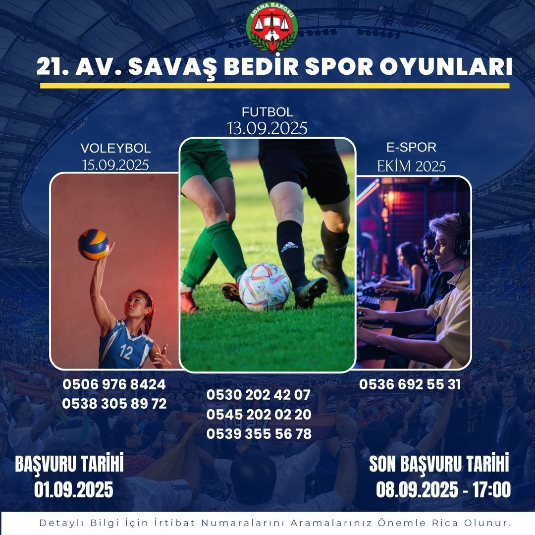 21. Av. SAVAŞ BEDİR SPOR OYUNLARI BAŞLIYOR