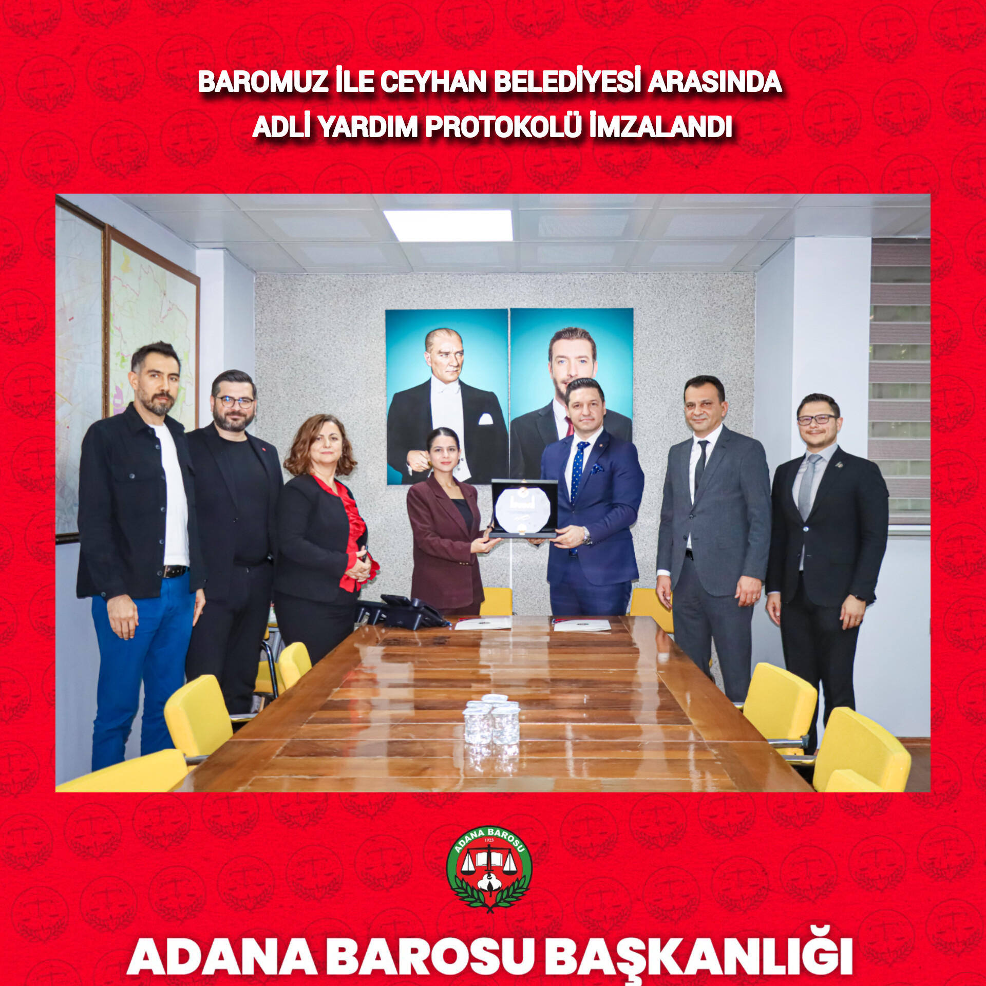 BAROMUZ İLE CEYHAN BELEDİYESİ ARASINDA ADLİ YARDIM PROTOKOLÜ İMZALANDI