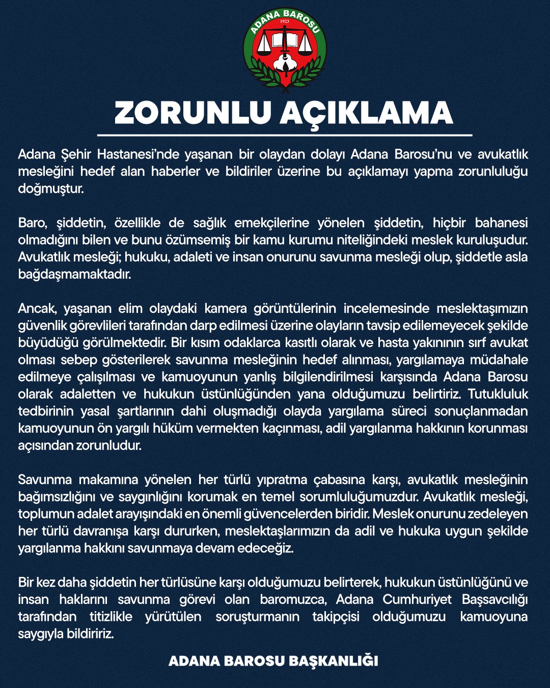 ZORUNLU AÇIKLAMA