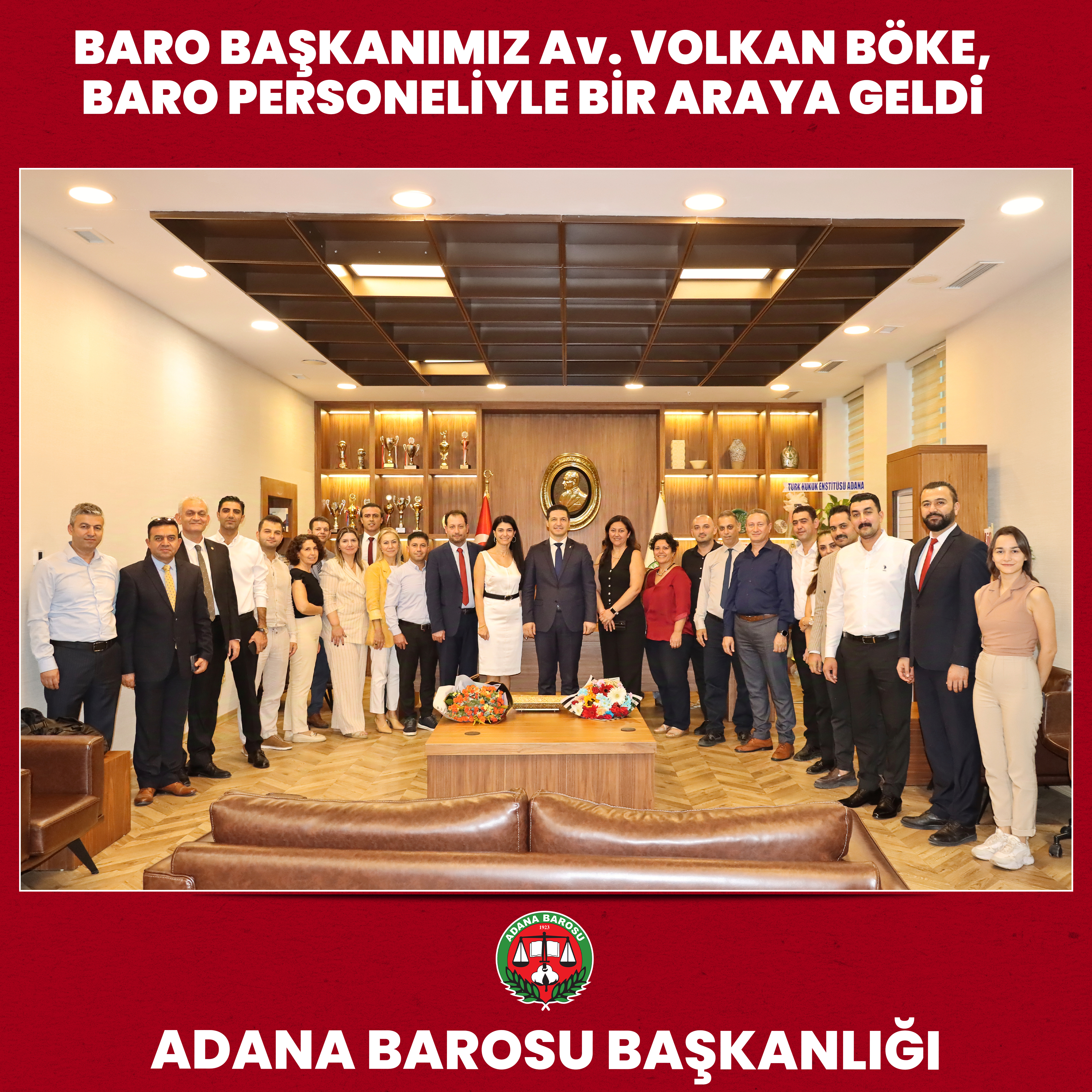 BARO BAŞKANIMIZ Av. VOLKAN BÖKE, BARO PERSONELİYLE BİR ARAYA GELDİ