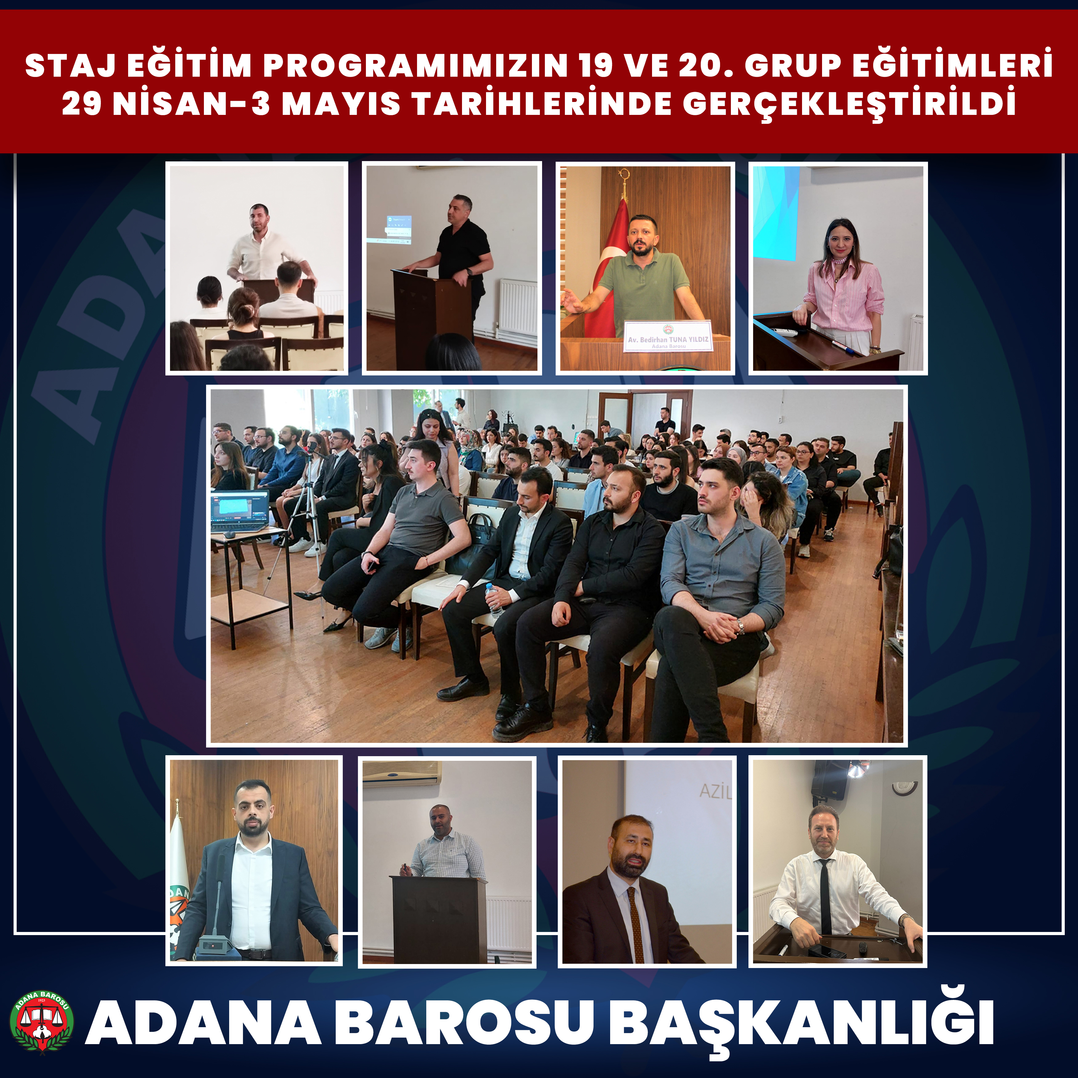STAJ EĞİTİM PROGRAMIMIZIN 19 VE 20. GRUP EĞİTİMLERİ 29 NİSAN-3 MAYIS TARİHLERİNDE GERÇEKLEŞTİRİLDİ