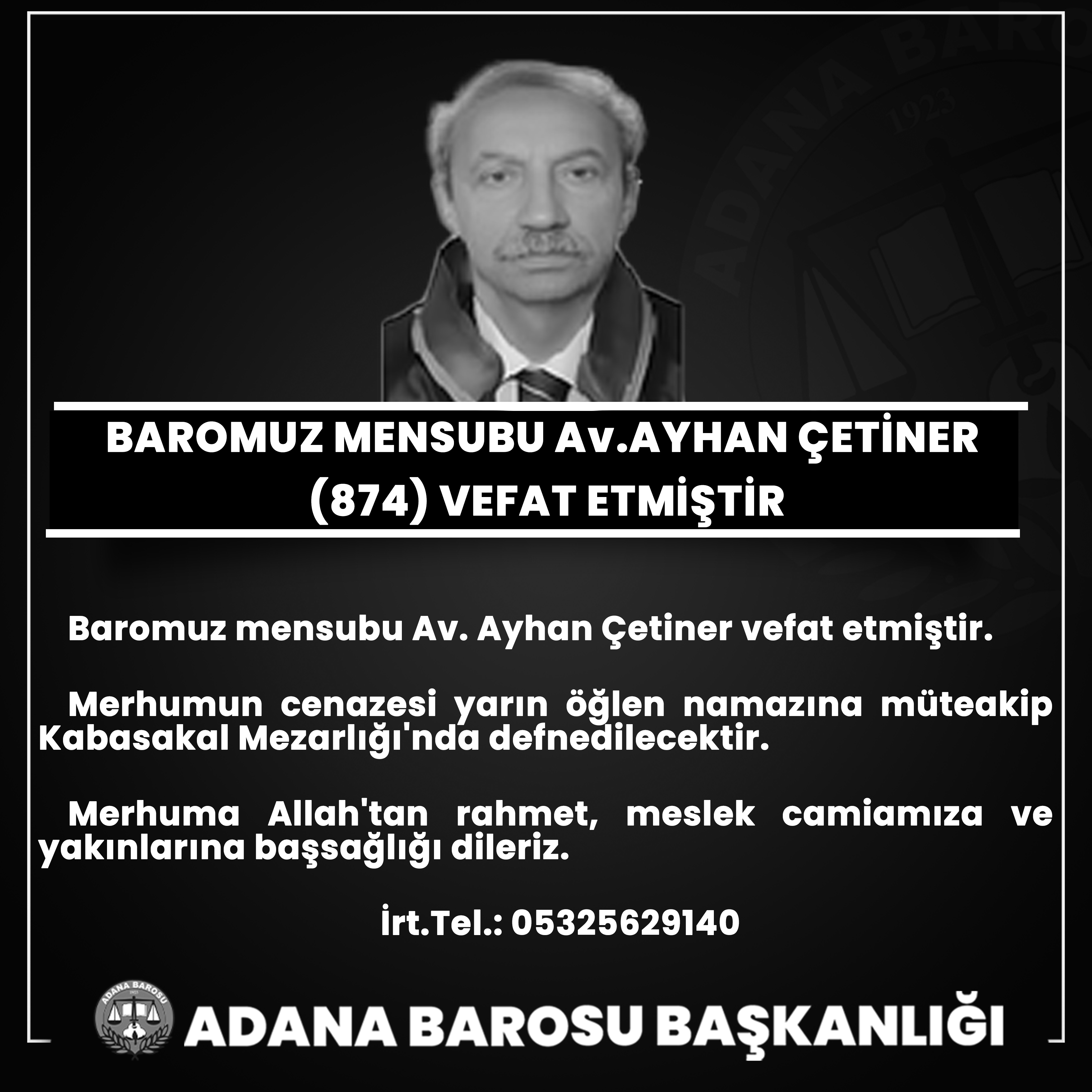 VEFAT/BAŞSAĞLIĞI