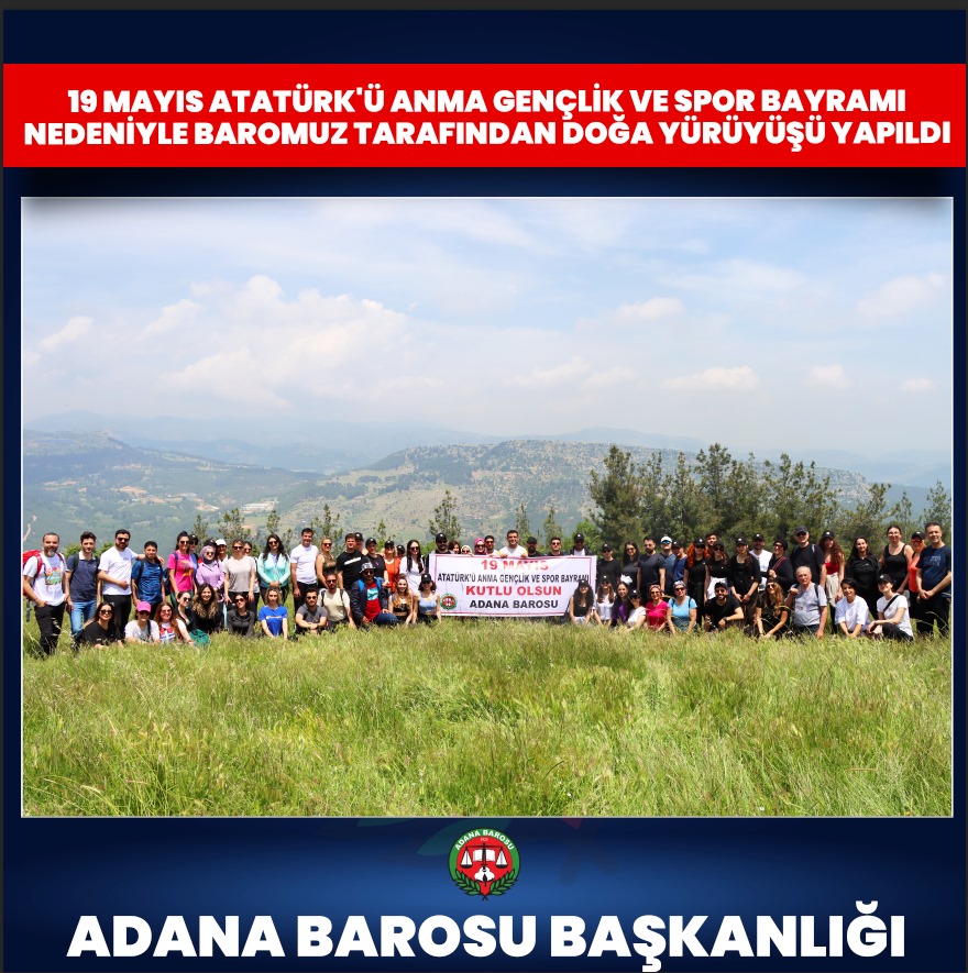 19 MAYIS ATATÜRK'Ü ANMA GENÇLİK VE SPOR BAYRAMI NEDENİYLE BAROMUZ TARAFINDAN DOĞA YÜRÜYÜŞÜ YAPILDI