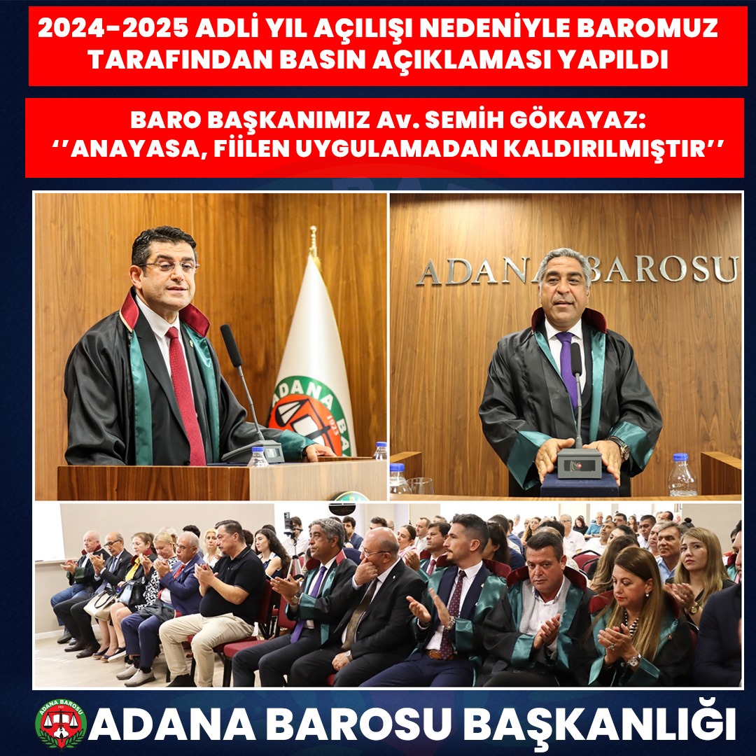 2024-2025 ADLİ YIL AÇILIŞI NEDENİYLE BAROMUZ TARAFINDAN BASIN AÇIKLAMASI YAPILDI