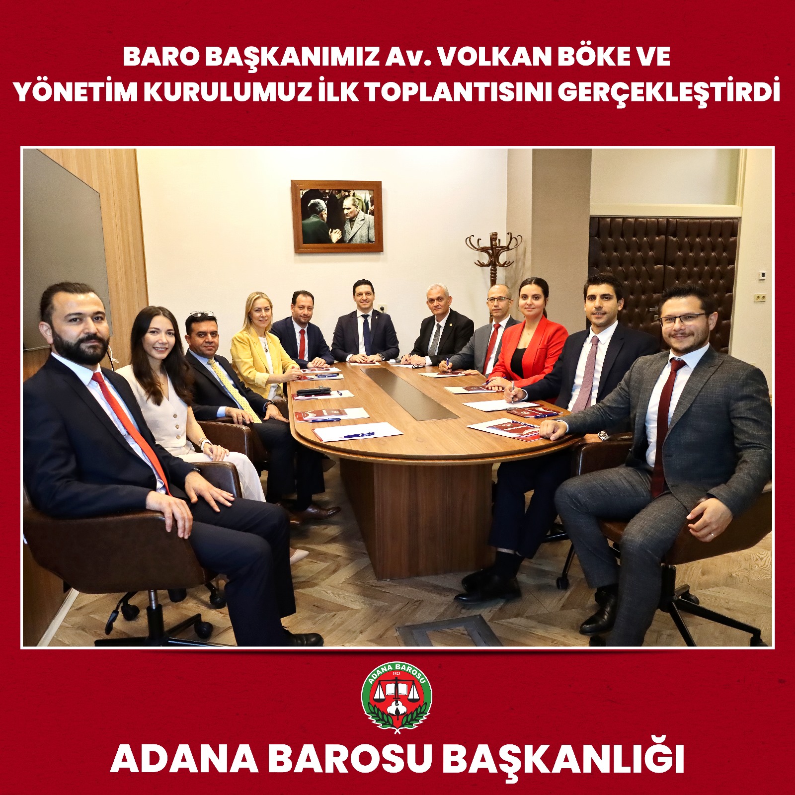 BARO BAŞKANIMIZ Av. VOLKAN BÖKE VE YÖNETİM KURULUMUZ İLK TOPLANTISINI GERÇEKLEŞTİRDİ