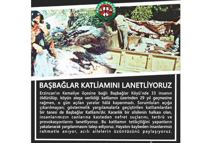 Başbağlar katliamını lanetliyoruz 