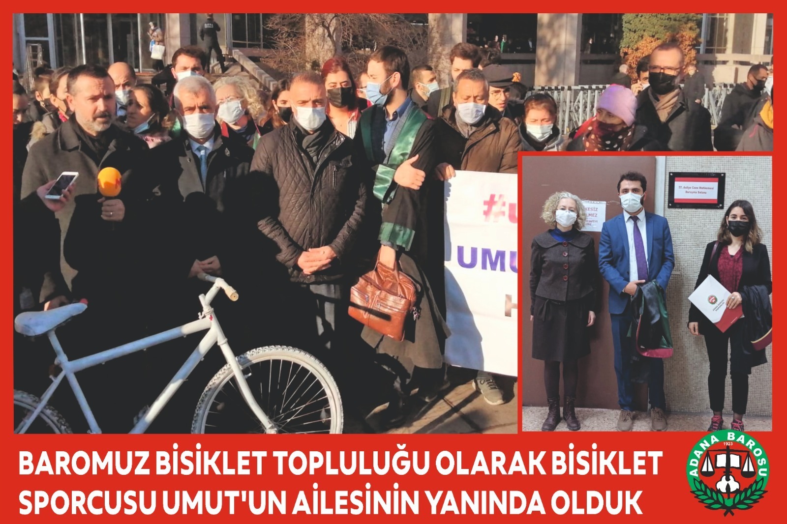 BAROMUZ BİSİKLET TOPLULUĞU OLARAK BİSİKLET SPORCUSU UMUT'UN AİLESİNİN YANINDA OLDUK