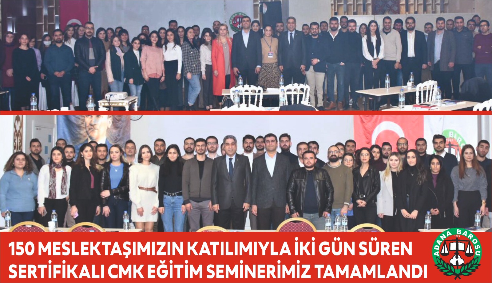 150 MESLEKTAŞIMIZIN KATILMIYLA İKİ GÜN SÜREN SERTİFİKALI CMK EĞİTİM SEMİNERİMİZ TAMAMLANDI