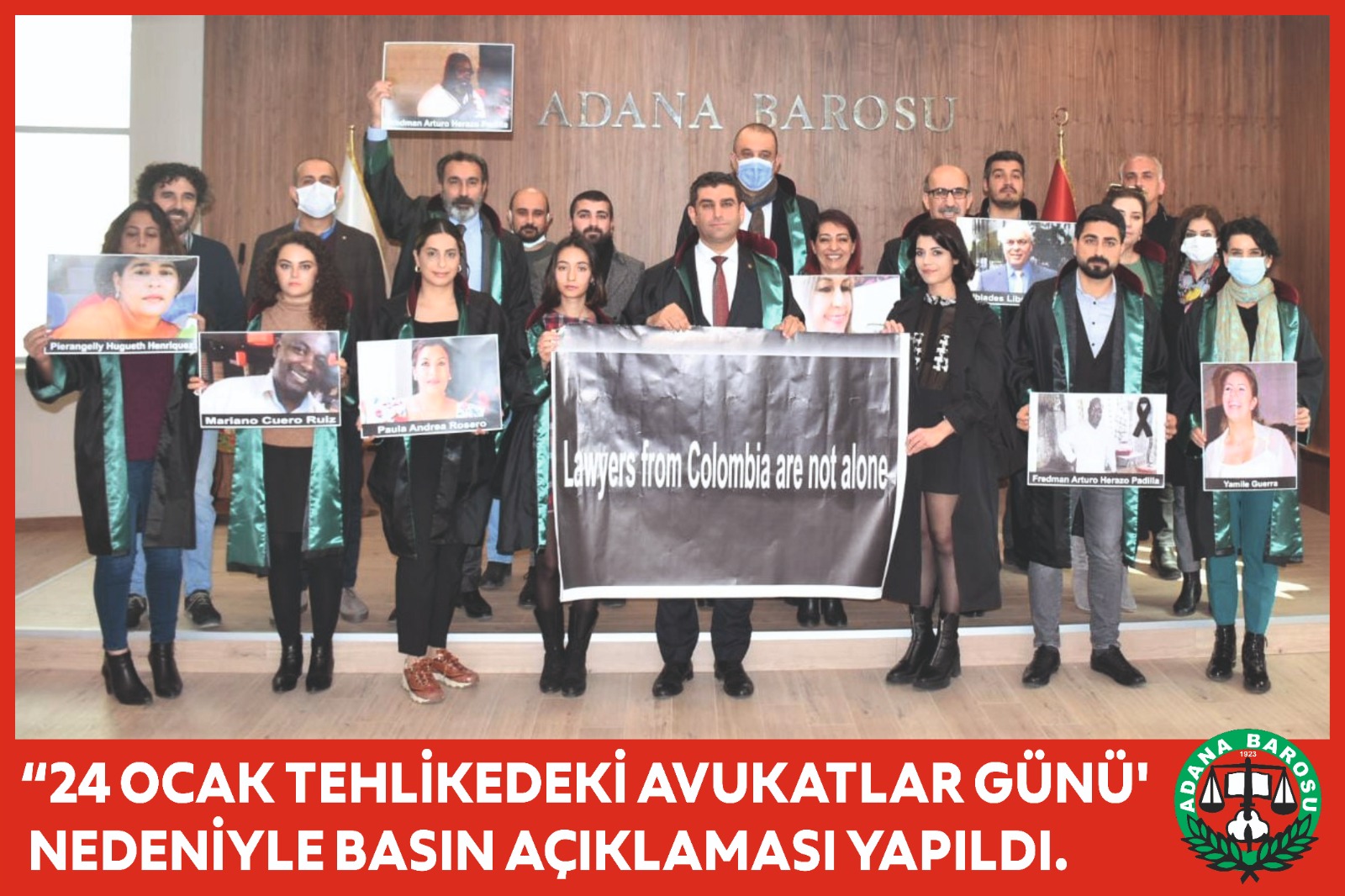 “24 OCAK TEHLİKEDEKİ AVUKATLAR GÜNÜ” NEDENİYLE BASIN AÇIKLAMASI YAPILDI.