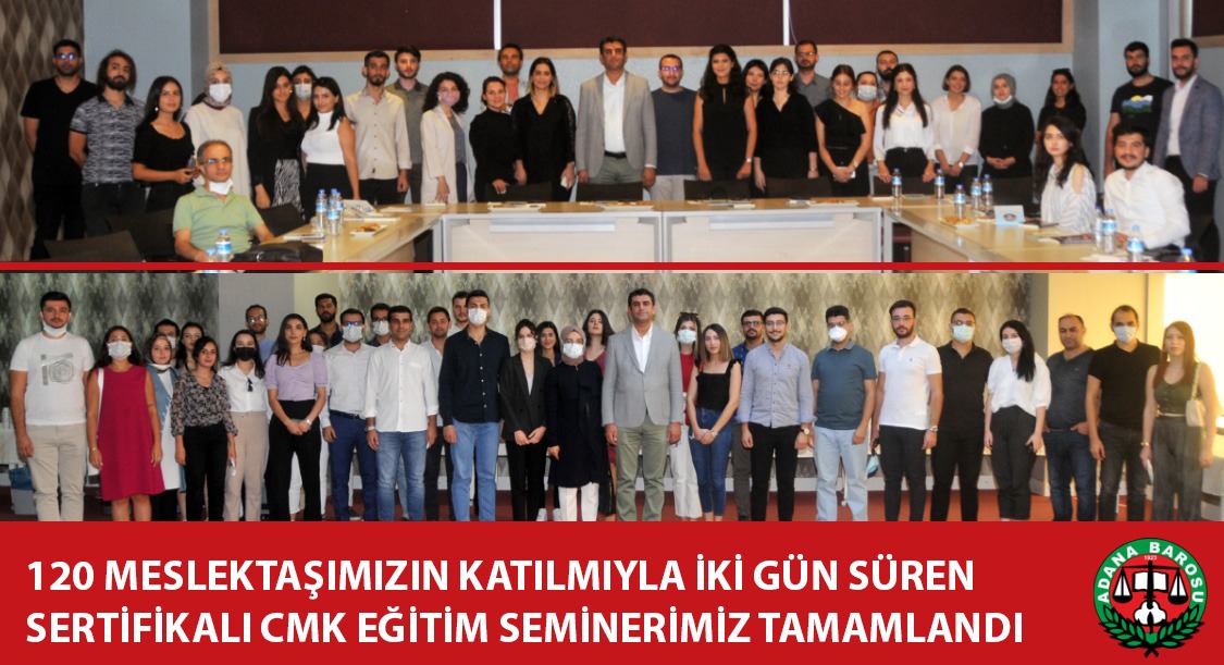 120 MESLEKTAŞIMIZIN KATILMIYLA İKİ GÜN SÜREN SERTİFİKALI CMK EĞİTİM SEMİNERİMİZ TAMAMLANDI