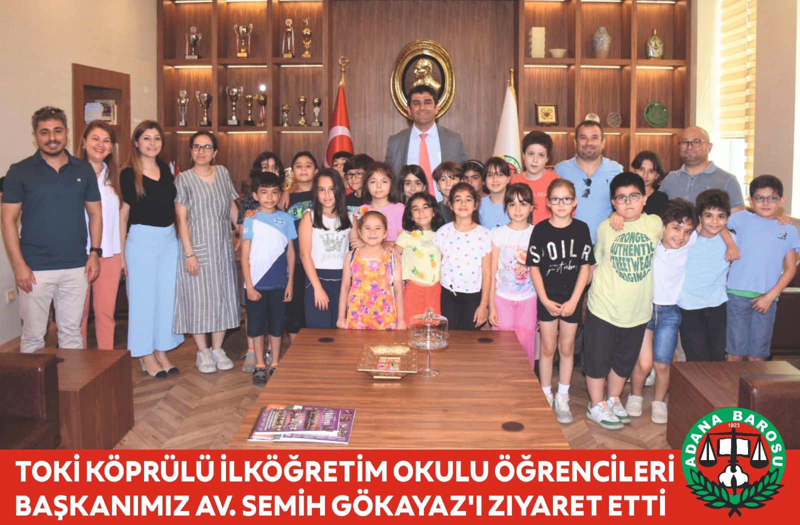 TOKİ KÖPRÜLÜ İLKÖĞRETİM OKULU ÖĞRENCİLERİ  BAŞKANIMIZ AV. SEMİH GÖKAYAZ'I ZIYARET ETTİ   