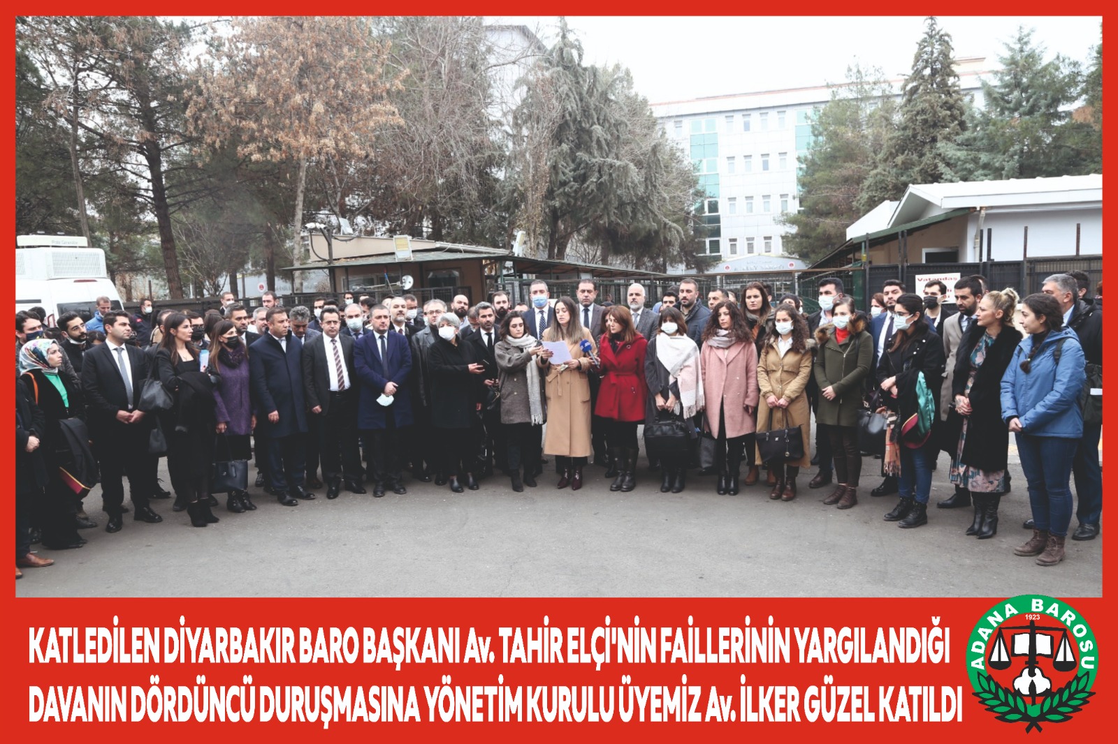 KATLEDİLEN DİYARBAKIR BARO BAŞKANI Av. TAHİR ELÇİ'NİN FAİLLERİNİN YARGILANDIĞI DAVANIN DÖRDÜNCÜ DURUŞMASINA YÖNETİM KURULU ÜYEMİZ Av. İLKER GÜZEL KATILDI