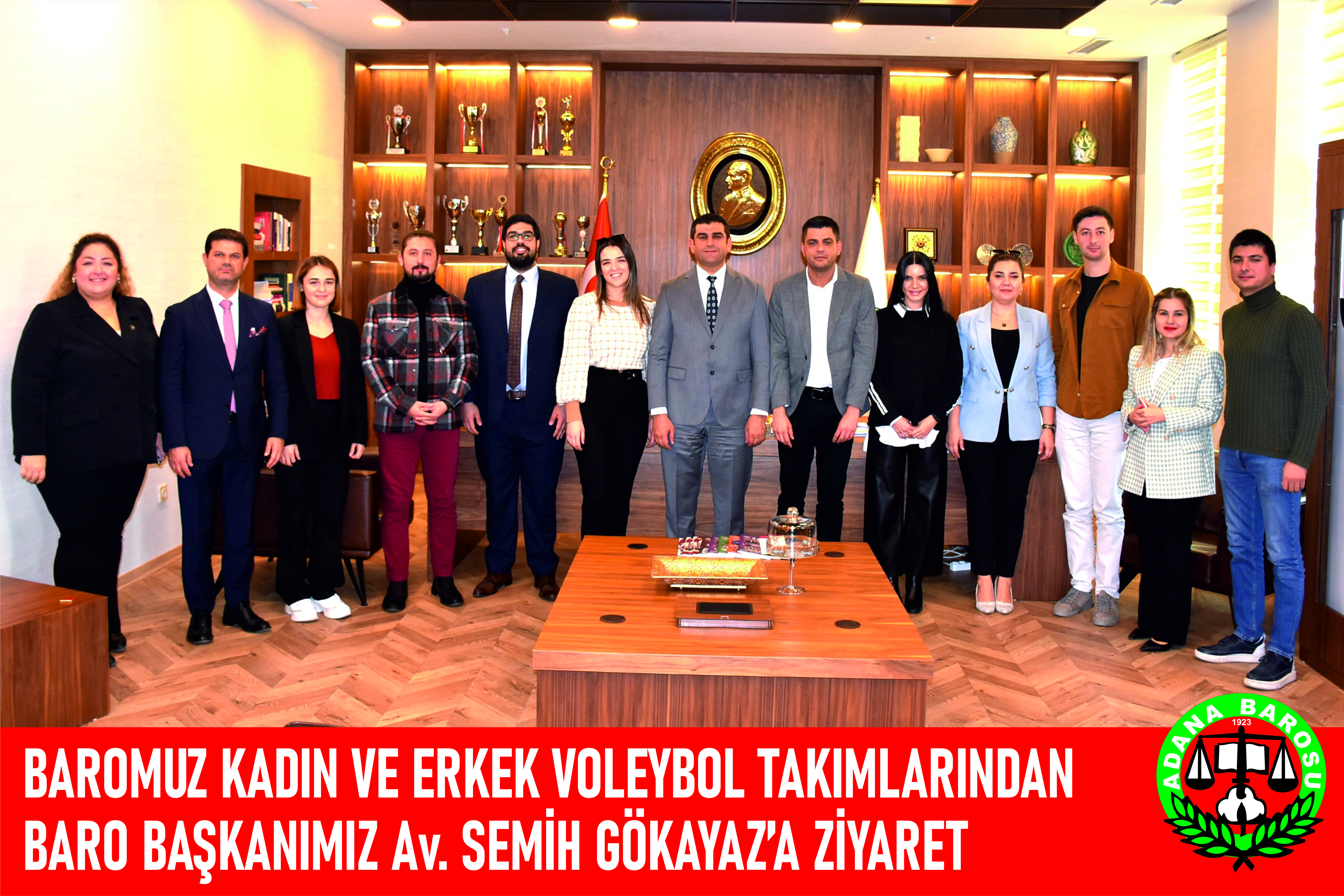 BAROMUZ KADIN VE ERKEK VOLEYBOL TAKIMLARINDAN BARO BAŞKANIMIZ Av. SEMİH GÖKAYAZ’A ZİYARET
