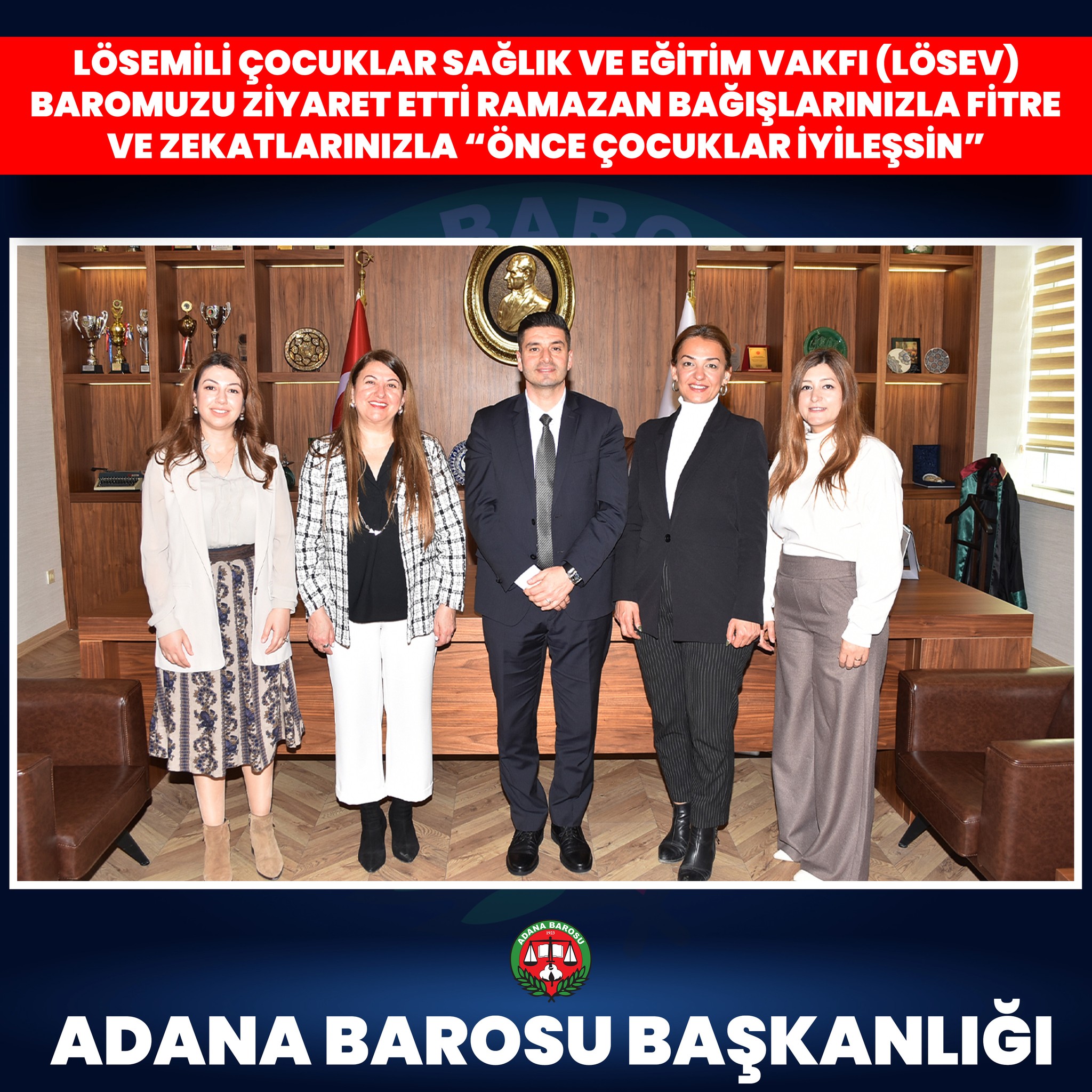 LÖSEMİLİ ÇOCUKLAR SAĞLIK VE EĞİTİM VAKFI (LÖSEV) BAROMUZU ZİYARET ETTİ RAMAZAN⁠ BAĞIŞLARINIZLA FİTRE VE ZEKÂTLARINIZLA “ÖNCE ÇOCUKLAR İYİLEŞSİN”