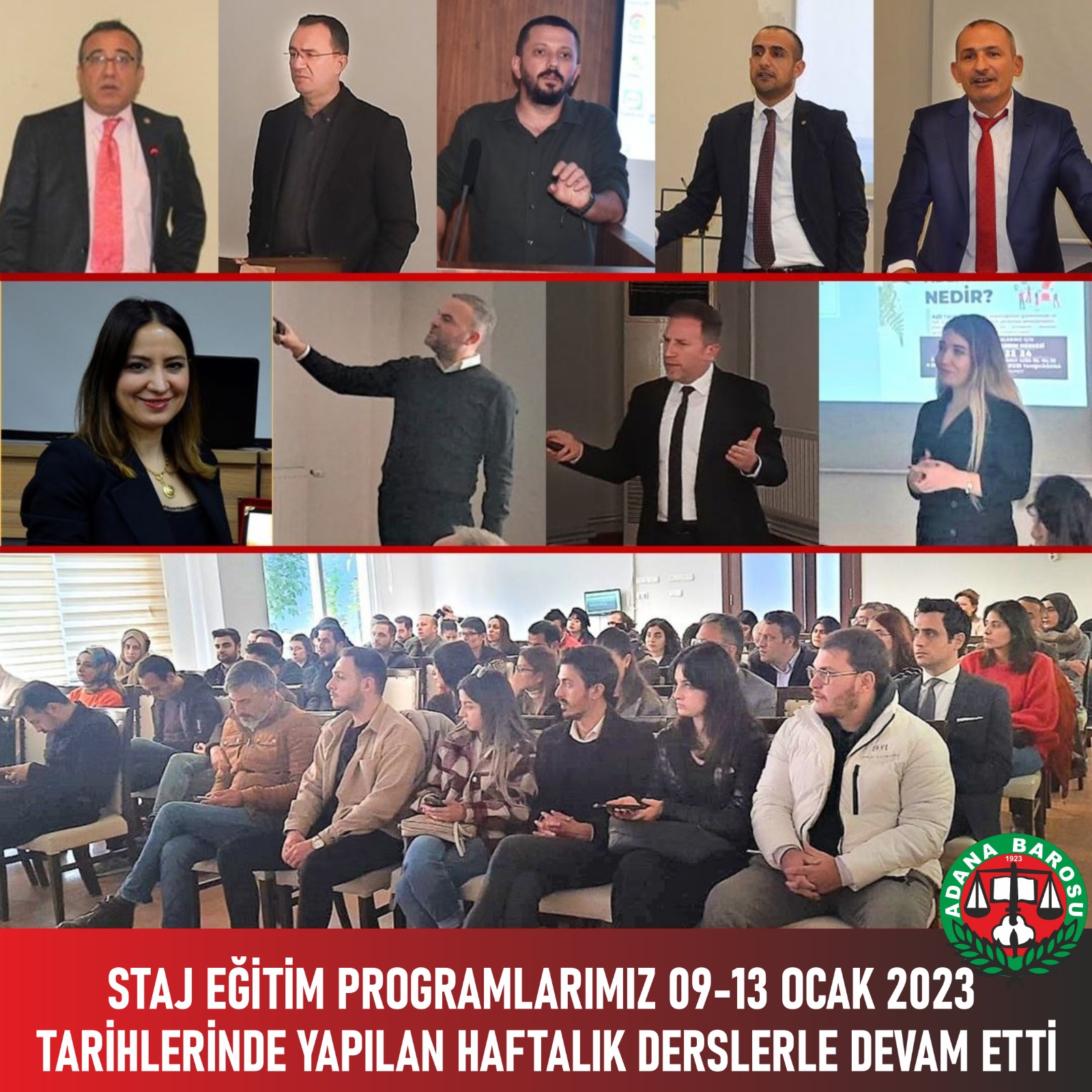 STAJ EĞİTİM PROGRAMLARIMIZ 09-13 OCAK 2023 TARİHLERİNDE YAPILAN HAFTALIK DERSLERLE DEVAM ETTİ