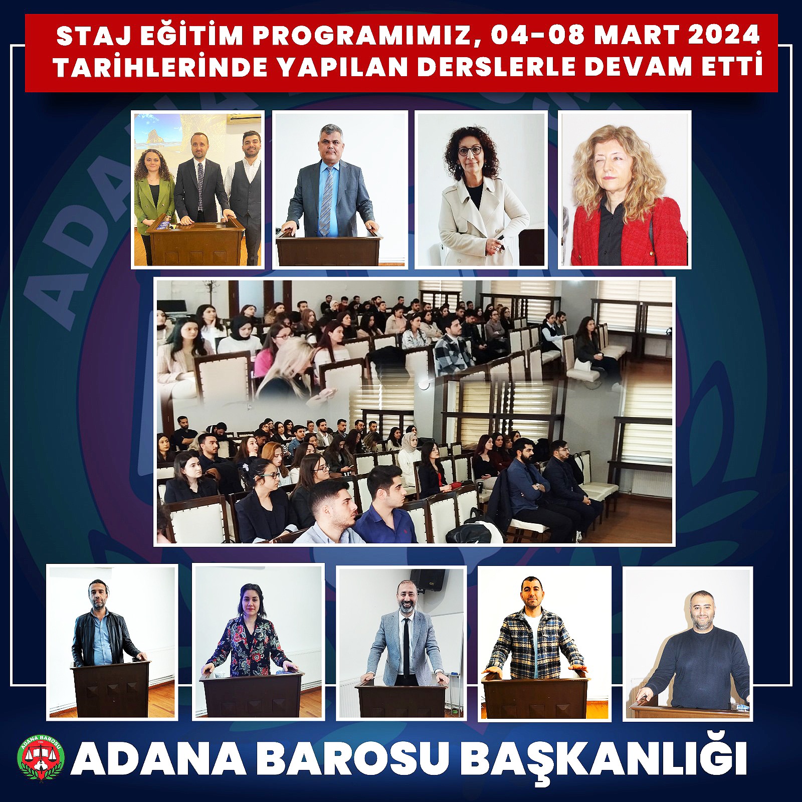 STAJ EĞİTİM PROGRAMIMIZ, 04-08 MART 2024 TARİHLERİNDE YAPILAN DERSLERLE DEVAM ETTİ