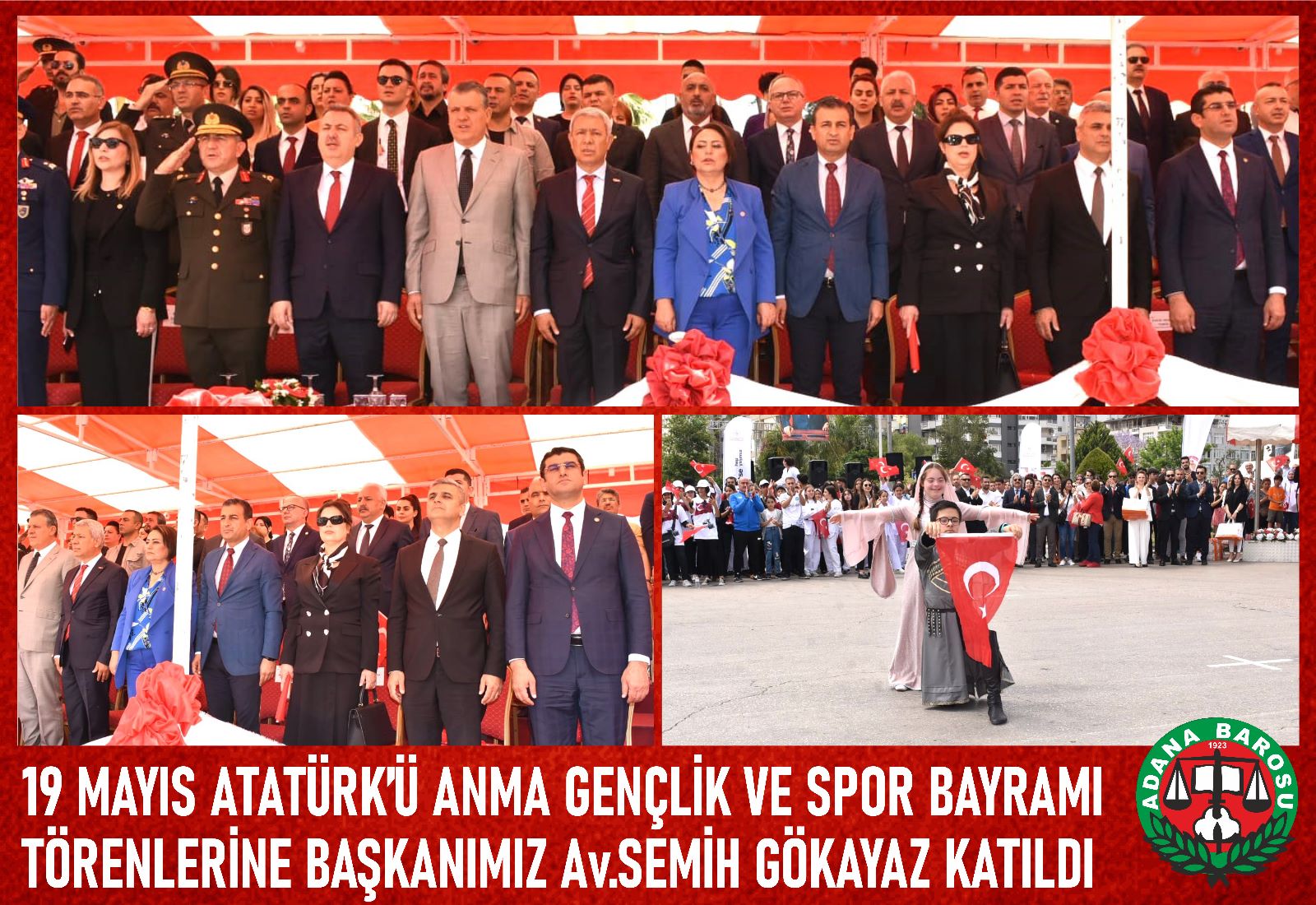 19 MAYIS ATATÜRK’Ü ANMA GENÇLİK VE SPOR BAYRAMI TÖRENLERİNE BAŞKANIMIZ Av.SEMİH GÖKAYAZ KATILDI
