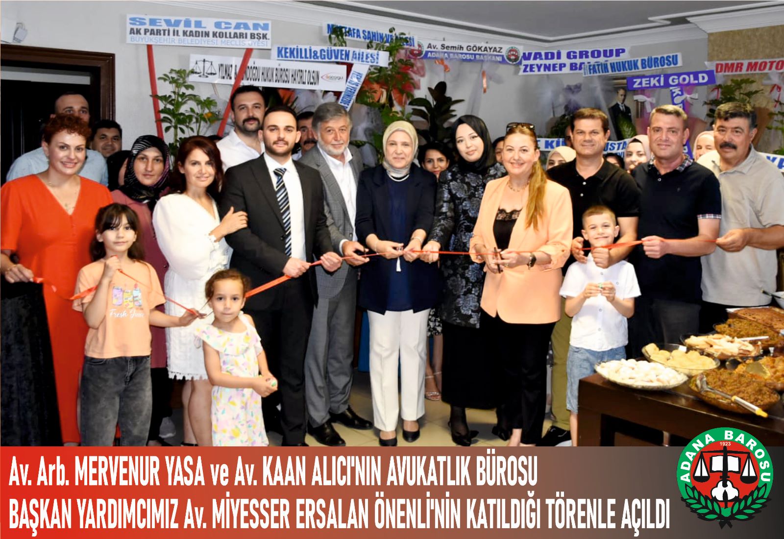 Av. Arb. MERVENUR YASA ve Av. KAAN ALICI'NIN AVUKATLIK BÜROSU BAŞKAN YARDIMCIMIZ Av. MİYESSER ERSALAN ÖNENLİ'NİN KATILDIĞI TÖRENLE AÇILDI   