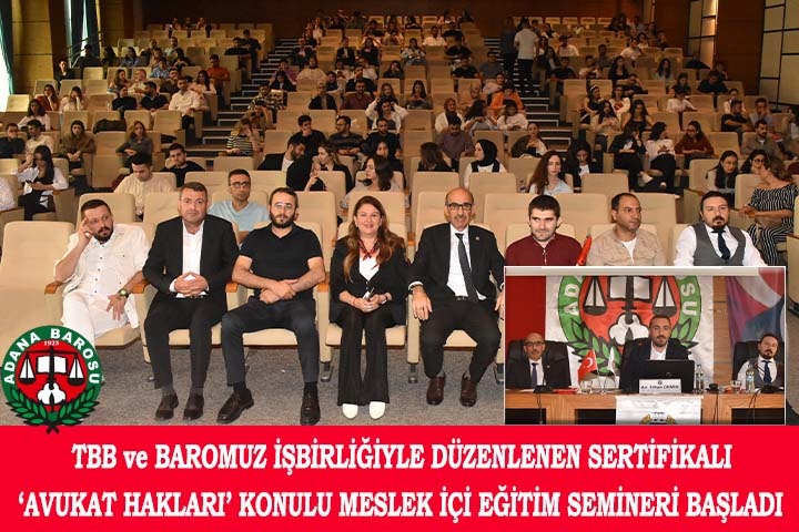 TBB ve BAROMUZ İŞBİRLİĞİYLE DÜZENLENEN SERTİFİKALI ‘AVUKAT HAKLARI’ KONULU MESLEK İÇİ EĞİTİM SEMİNERİ BAŞLADI  