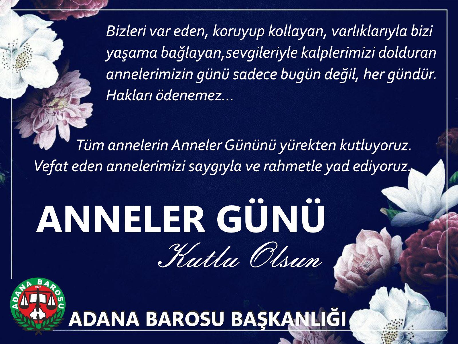 ANNELER GÜNÜ KUTLU OLSUN
