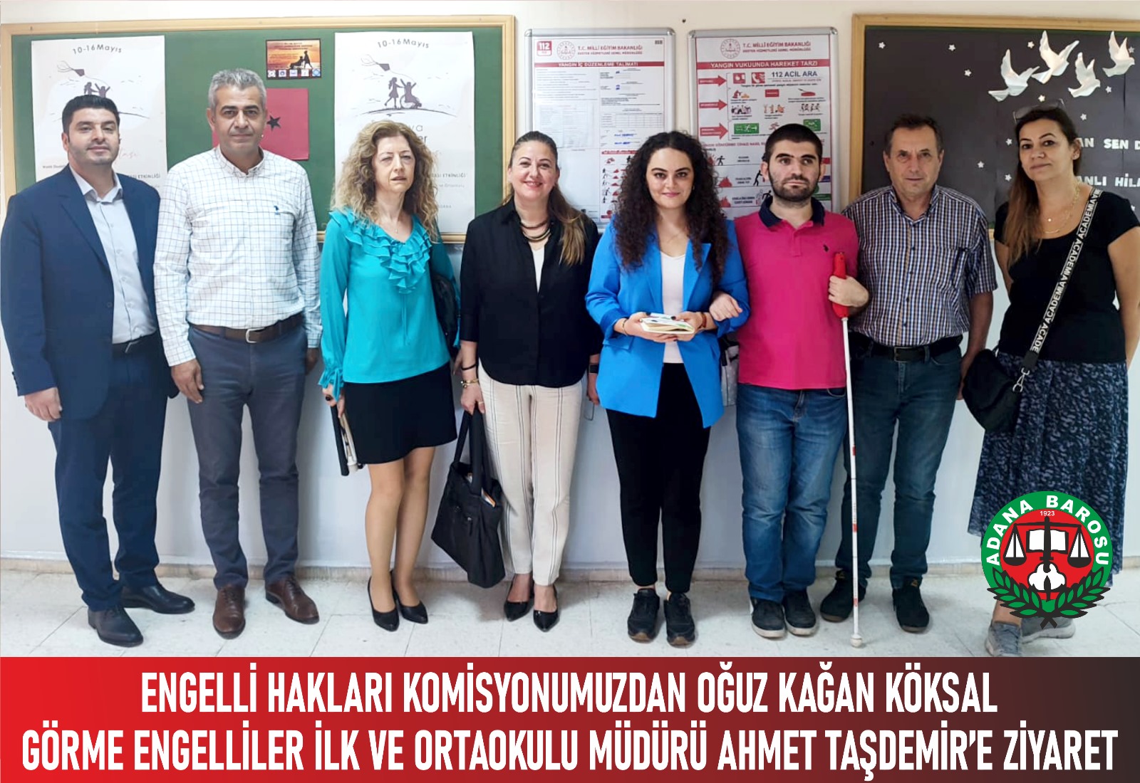 ENGELLİ HAKLARI KOMİSYONUMUZDAN OĞUZ KAĞAN KÖKSAL GÖRME ENGELLİLER İLK VE ORTAOKULU MÜDÜRÜ AHMET TAŞDEMİR’E ZİYARET