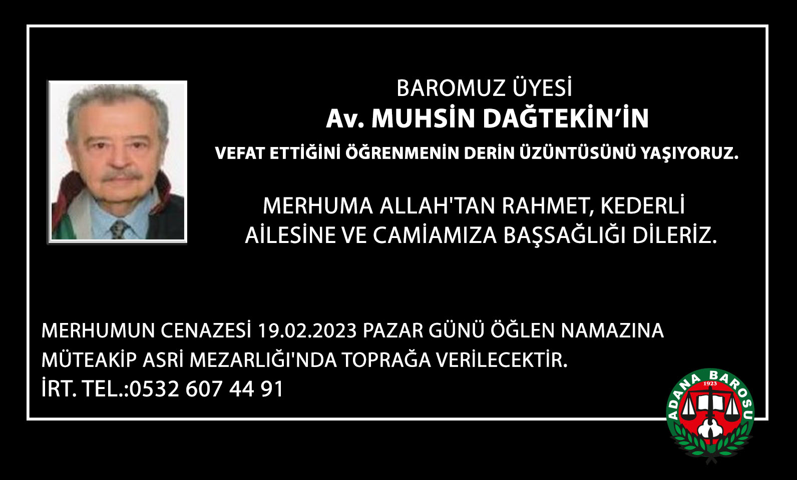 VEFAT VE BAŞSAĞLIĞI