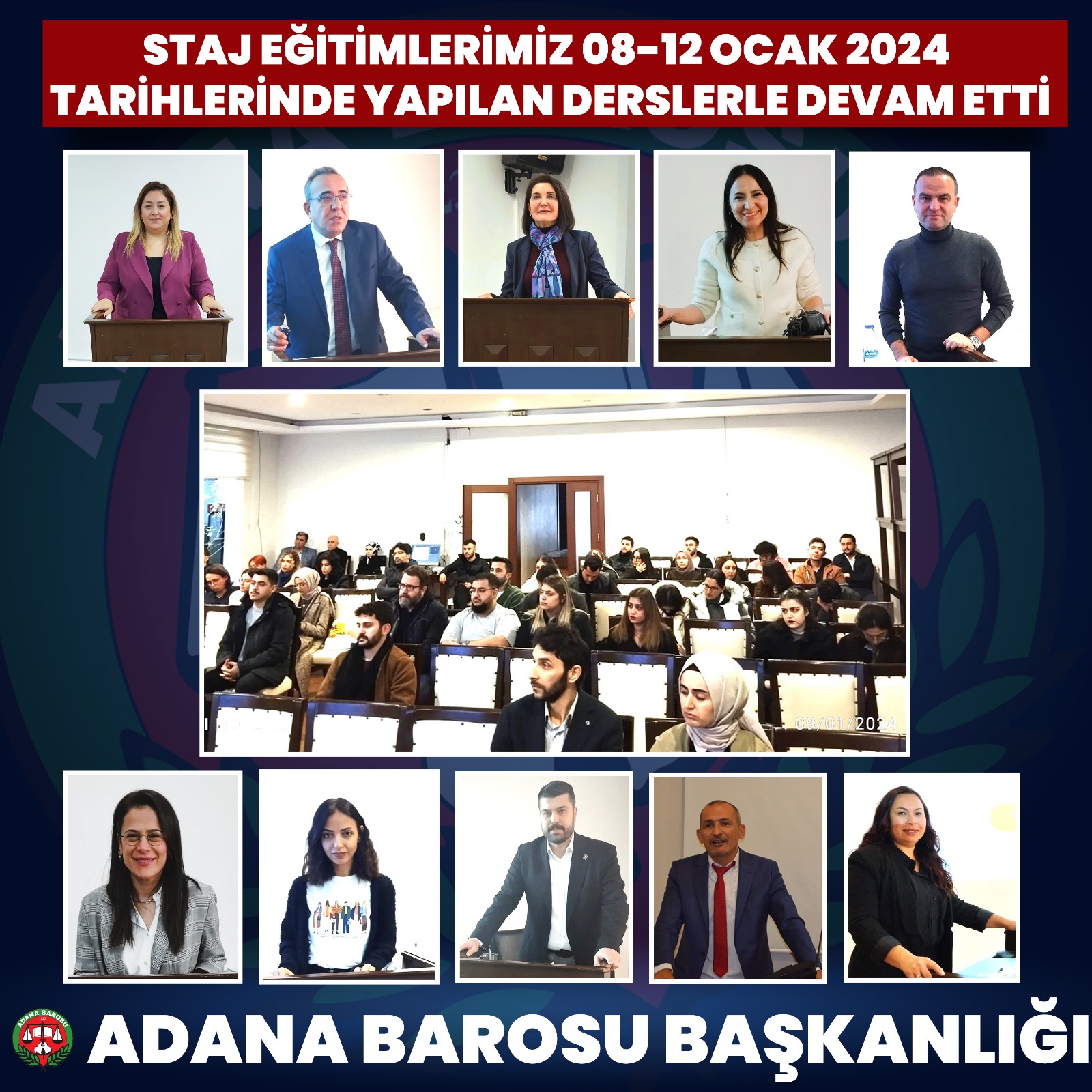 STAJ EĞİTİM PROGRAMIMIZ 08-12 OCAK 2024 TARİHLERİNDE YAPILAN DERSLERLE DEVAM ETTİ