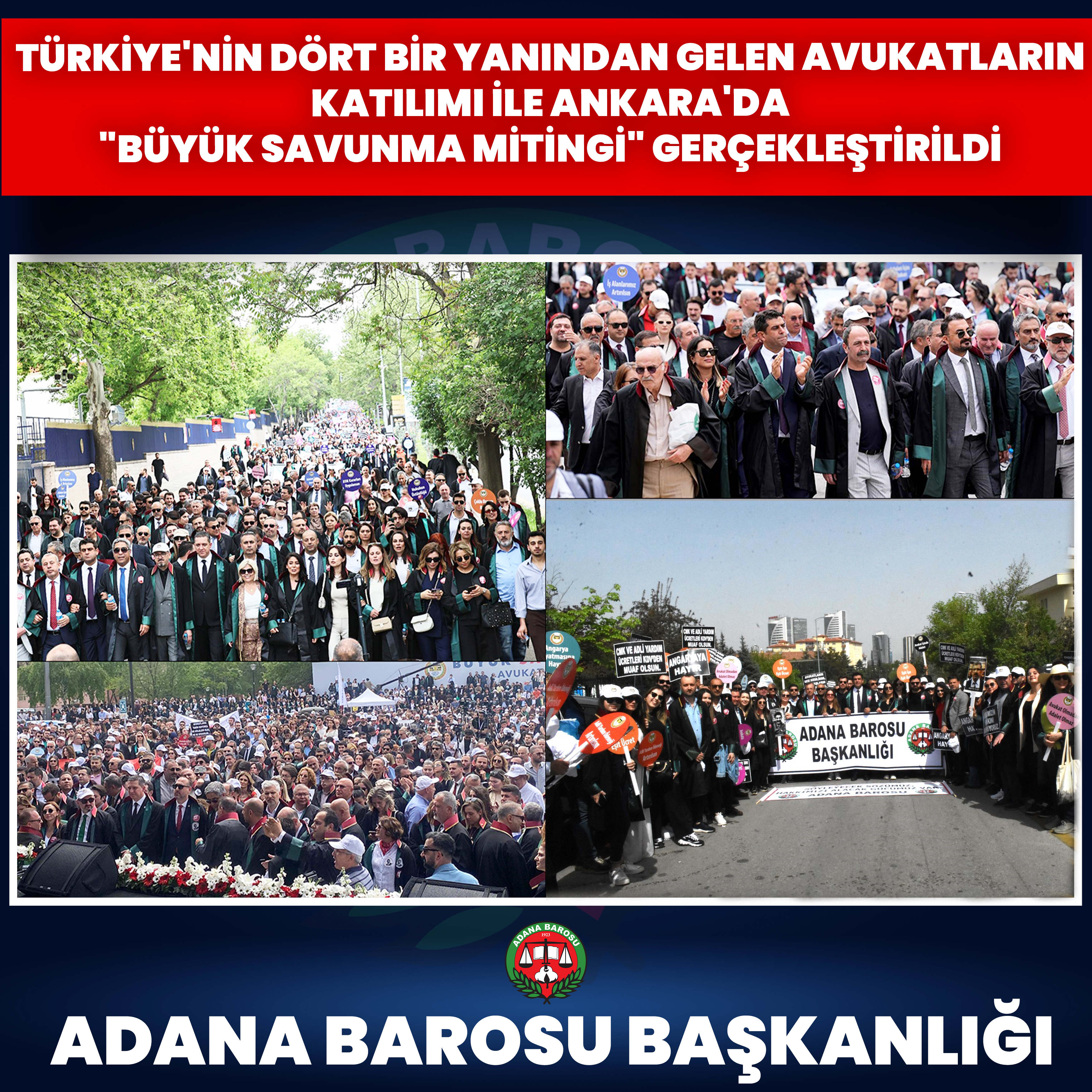 TÜRKİYE'NİN DÖRT BİR YANINDAN GELEN AVUKATLARIN KATILIMI İLE ANKARA'DA 
