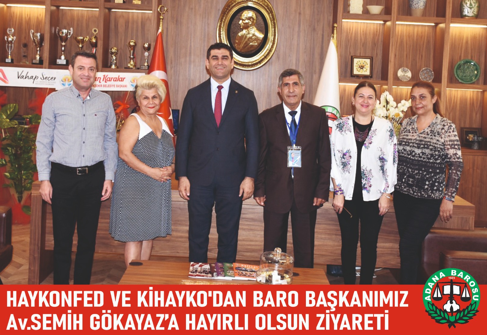 HAYKONFED VE KİHAYKO'DAN BARO BAŞKANIMIZ Av.SEMİH GÖKAYAZ’A HAYIRLI OLSUN ZİYARETİ