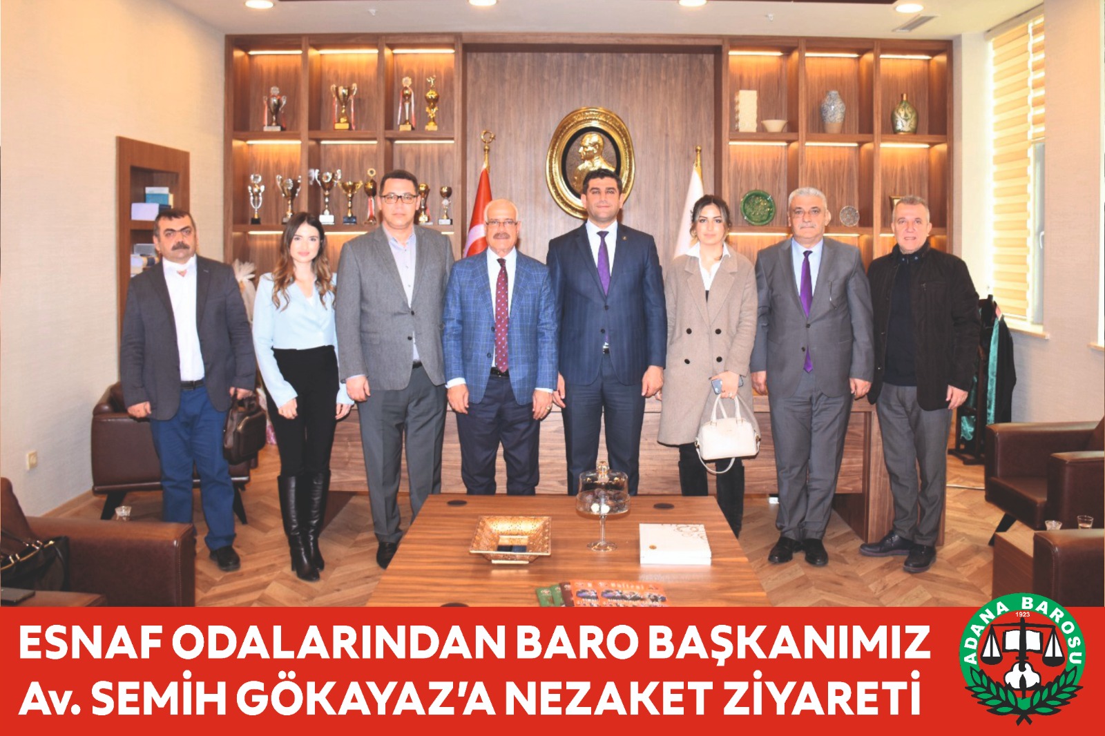 ESNAF ODALARINDAN BARO BAŞKANIMIZ Av. SEMİH GÖKAYAZ’A NEZAKET ZİYARETİ